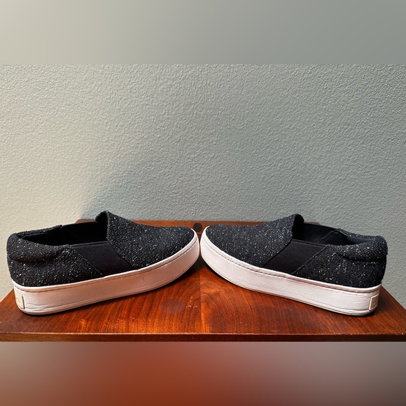 Vince The Warren Platform Sneaker Slip On Tweed Tennis Shoes Navy Blue Size 6.5 - Picture 7 of 12